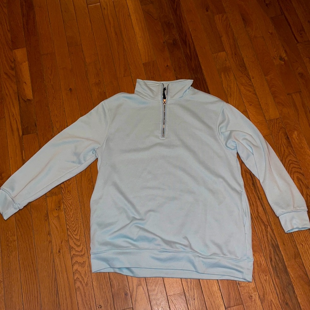 Sky blue 1/4 zip sweatshirt